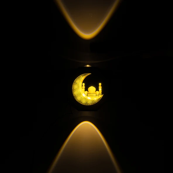 Ayt Powermaster Duvar Aplik Taç Mahal Dekorlu Dekoratif Gece Lambası Aplik Led Aydınlatma 115x115x51 mm - 3