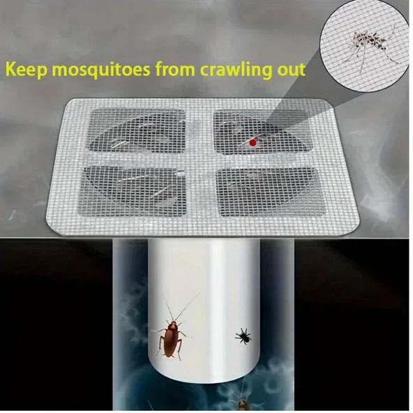 10 Adet Yapışkanlı Banyo Gider Süzgeci Saç Yakalayıcı Süzgeç Banyo Duş Gider Tıkanık Önleyicİ - 3