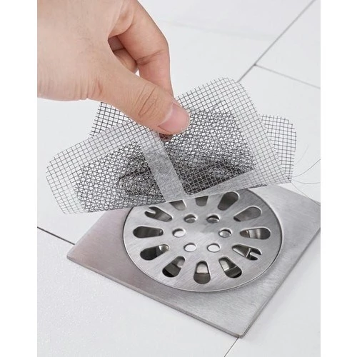10 Adet Yapışkanlı Banyo Gider Süzgeci Saç Yakalayıcı Süzgeç Banyo Duş Gider Tıkanık Önleyicİ - 5