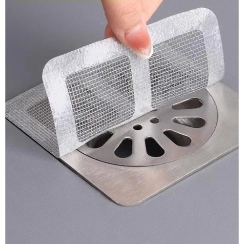 10 Adet Yapışkanlı Banyo Gider Süzgeci Saç Yakalayıcı Süzgeç Banyo Duş Gider Tıkanık Önleyicİ - 2