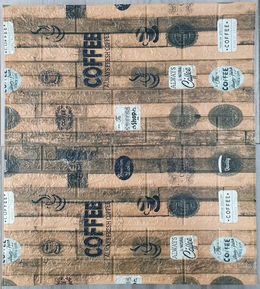 Kendinden Yapışkanlı Açık Kahve Köşesi Mutfak Salon Kafe Duvar Kağıdı Paneli 70x70cm 1 Adet NW172