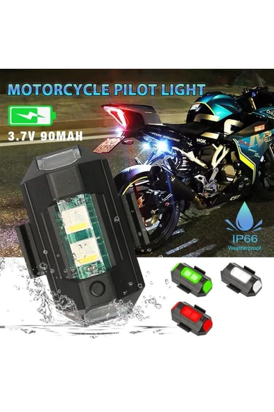 Şarjlı Mini Led Işık/motor Çakar Led/drone Işığı/anti Çarpışma Uyarı Işığı - 6