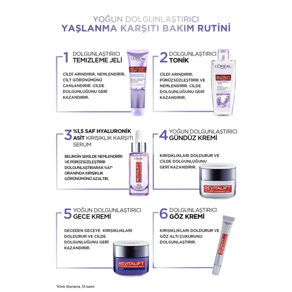 L'Oréal Paris Revitalift Filler Dolgunlaştırıcı Tonik 200ml - Hyaluronik Asit - 6