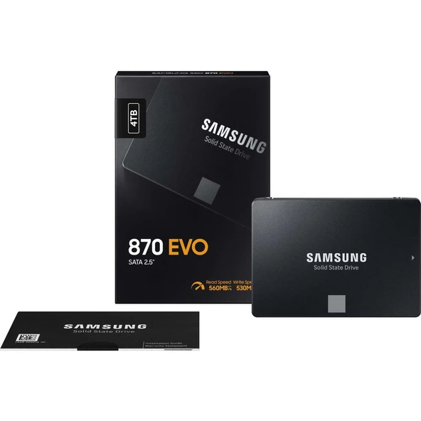 Samsung 4TB 870 Evo 560MB-530MB-s Sata 2.5" SSD (MZ-77E4T0BW) - 2