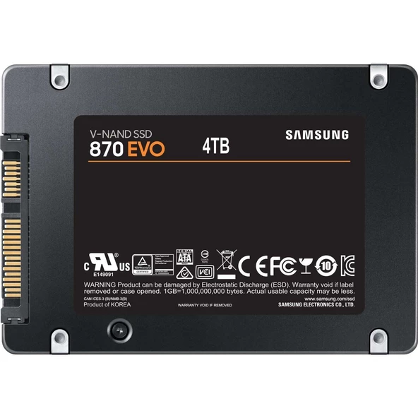 Samsung 4TB 870 Evo 560MB-530MB-s Sata 2.5" SSD (MZ-77E4T0BW)