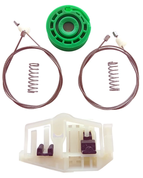 Bmw 3 Serisi E90 2005-2012 Uyumlu Arka Sol Kapı Cam Kriko Teli ve Tamir Seti Takımı Kiti - 2