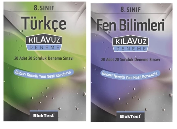 BLOKTEST YAYINLARI 8. Sınıf Türkçe + Fen Bilimleri  Kılavuz Deneme