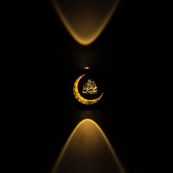 Powermaster Hilal Ay Dekorlu Duvar Aplik Dekoratif Gece Lambası Led Aydınlatma 115x115x51 mm - 6