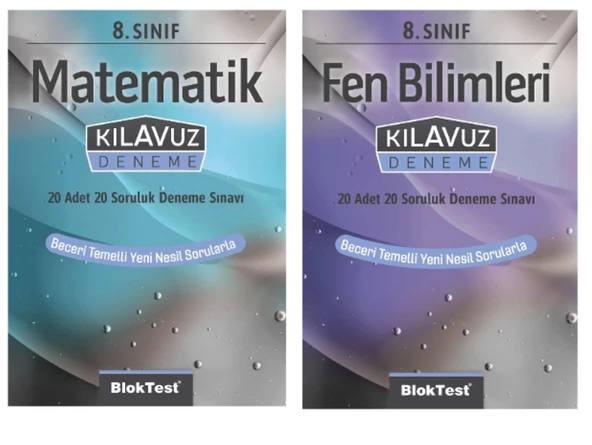 BLOKTEST YAYINLARI 8. Sınıf Matematik + Fen Bilimleri  Kılavuz Deneme