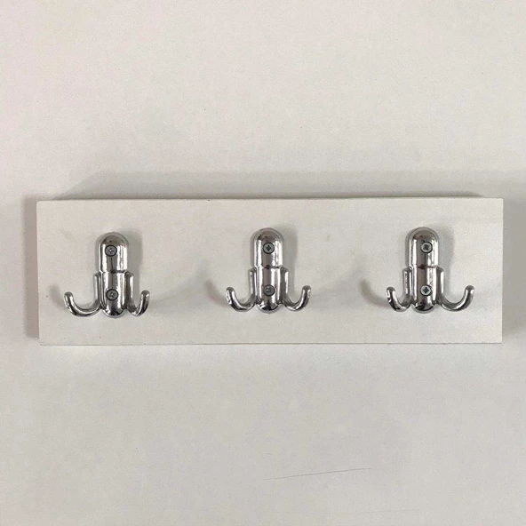 Modilayn Gardenya Ahşap Kapı Arkası Amerikan Askı 6'lı Duvar Askısı 10x30 cm - 2