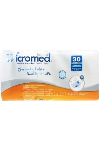 Wicromed Textile Medium 30'lu Yetişkin Hasta Bezi