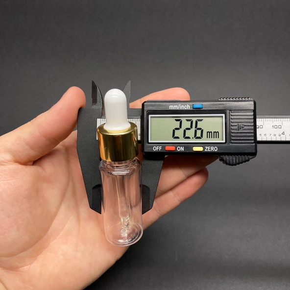 15 Ml Plastik Şeffaf Şişe Cam Damlalıklı  , Gold Metal Kapaklı , 15 Cc Cam Damlalıklı PE Şişe x 10 Adet - 4