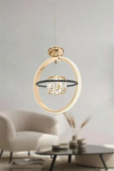 Eray Aydınlatma SL001 Gold Taşlı Led Avize