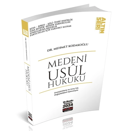 Medeni Usul Hukuku Konu Anlatımı Mehmet Kodakoğlu Temmuz 2024