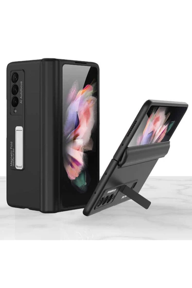 Galaxy Z Fold 3 Uyumlu M-Magnet Standlı Kılıf 360° Tam Koruma Parmak Izi Ve Yağlanmayı Önler