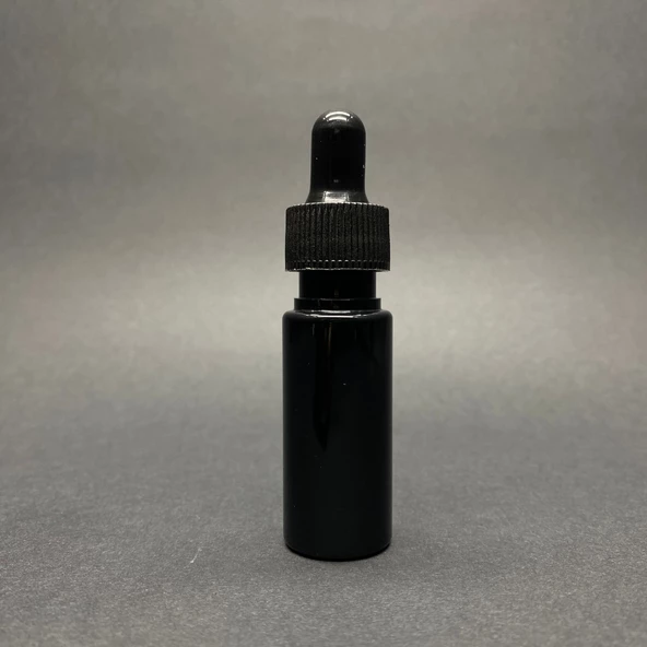 15 Ml Plastik Siyah Şişe Cam Damlalıklı  , Plastik Kapaklı , 15 Cc Cam Damlalıklı PE Şişe x 10 Adet - 2