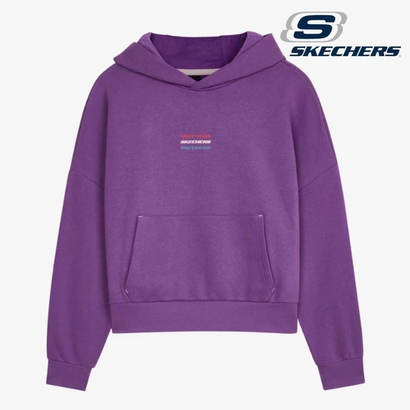Skechers W Essential Hoodie Sweatshirt S232243- Kadın Kapüşonlu Sweatshirt