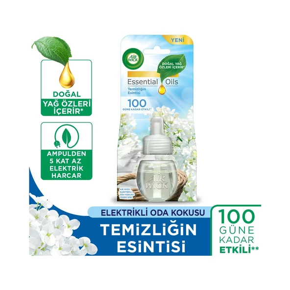 Air Wick Elektrikli Oda Kokusu Esansiyel Yağlar Yedek Şişe Temizliğin Esintisi 3 Adet - 2