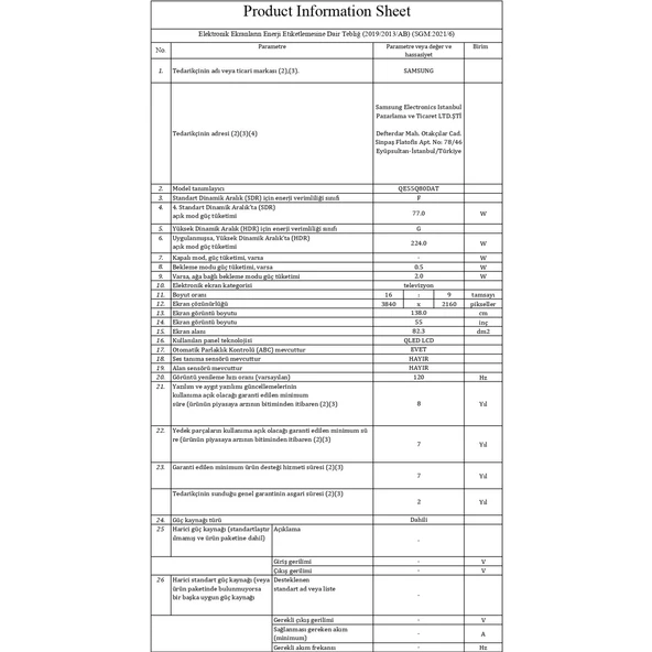 Samsung 55Q80d 4K Ultra Hd 55" 140 Ekran Uydu Alıcılı Smart Qled Tv - 5