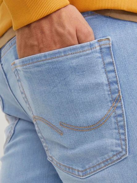 JACK JONES Glenn Model Dar Kesim Erkek Kot Pantolon 12243593 - Resim 7