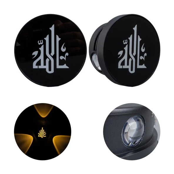 Ayt Powermaster Duvar Aplik Allah Dekorlu Gece Lambası Dekoratif Aplik Led Aydınlatma 95x95x50 mm - 4