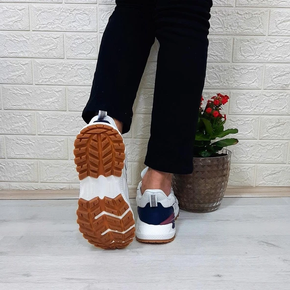 M.P. 1642 Beyaz Memoryfoam Kaydırmaz Rahat Spor Ayakkabı - 7