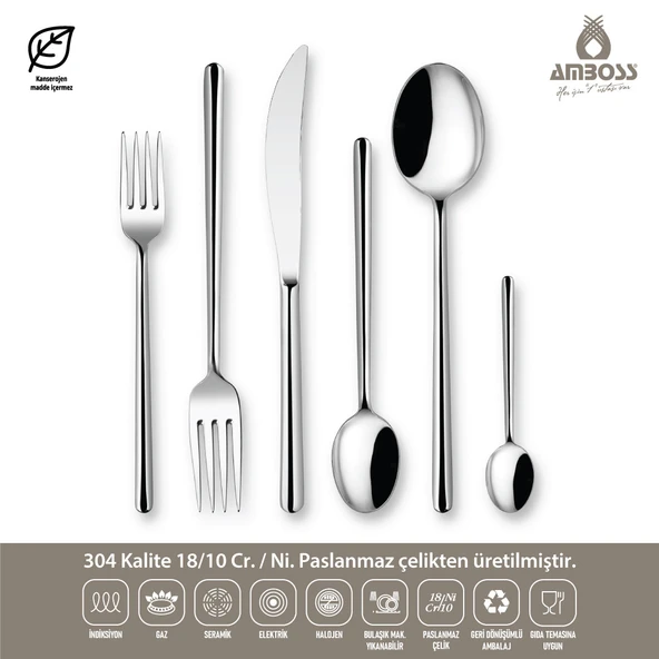 AMBOSS PEARL 72 PARÇA ÇATAL KAŞIK BIÇAK SETİ - 2