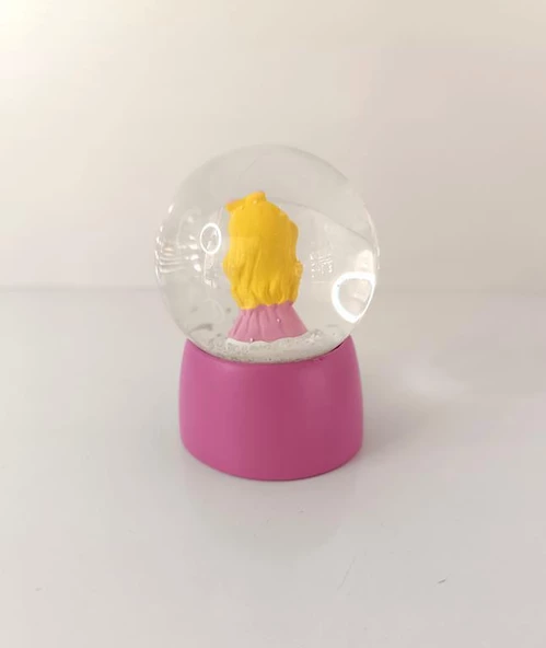 Kar Küresi Prenses Kraliçesi Işıklı Kar Küresi Ev Ofis Dekor Biblo Obje 9 cm - 5