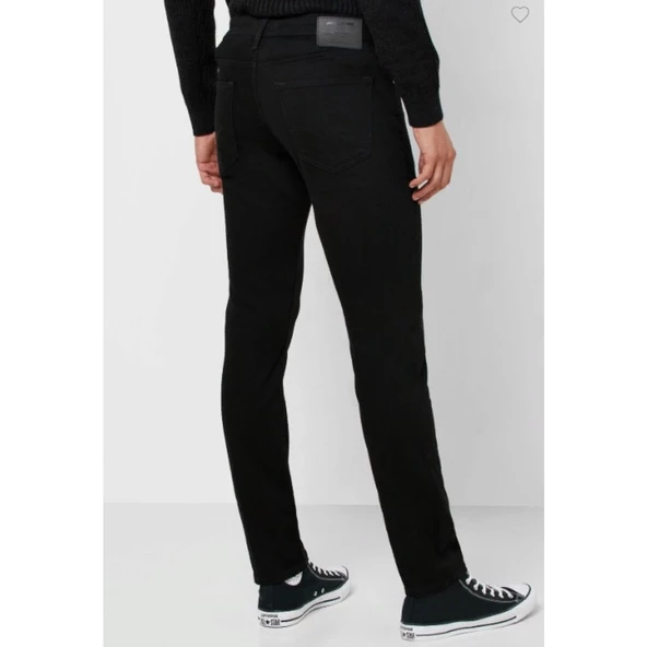 JACK JONES Glenn Model Siyah Dar Paça Kot Pantolon 12152346 - Resim 5