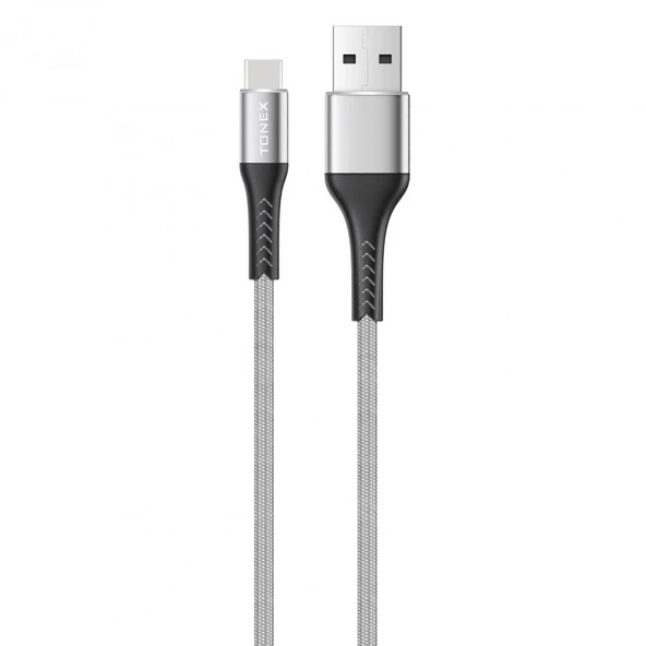 Tonex Delta Usb Type-C Metal Şarj ve Data Kablosu 1mt 3.4A - 4
