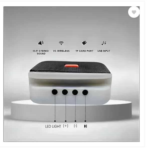 Yeni Nesil RGB Aydınlatmalı Bluetooth Hoparlör  Ve Telefon Tutacağı  SD KART, USB AUX girişli - 5