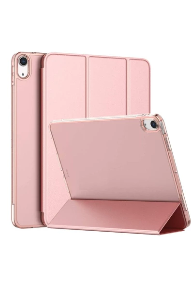 Apple Ipad Air 1 / 2 Ipad 5. / 6. Nesil 9.7 Kılıf Pu Deri Smart Case A1566 A1567 Rose Gold