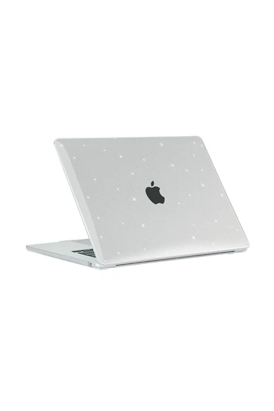 Apple Macbook 15' Air M2 2023 A2941 Uyumlu Kılıf Msoft Kristal İnce Esnek Köşe Korumalı Kapak