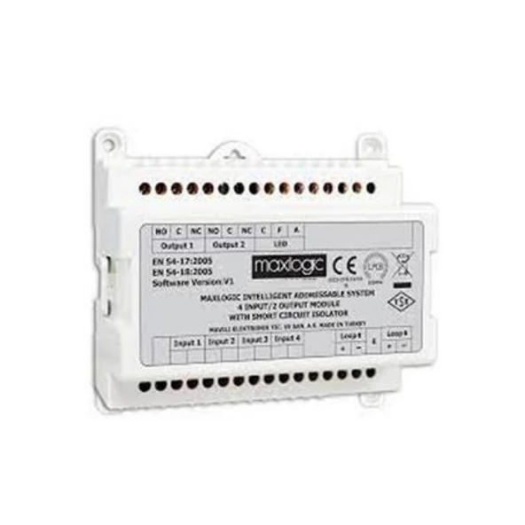 Maxlogic ML-1328.SCI Akıllı Adresli Kontak İzleme Modülü, 8 Girişli Kısa Devre İzolatörlü