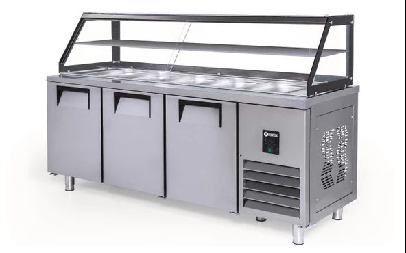 Iceinox Servis Buzdolabı 515 Lt 3 Kapılı Camlı - 3