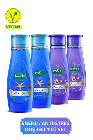 Komili Anti-Stres & Enerji Avantajlı Duş Jeli Set - 4 X 500 ML