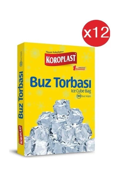 Koroplast Buz Torbası 196 Küp x12 Paket