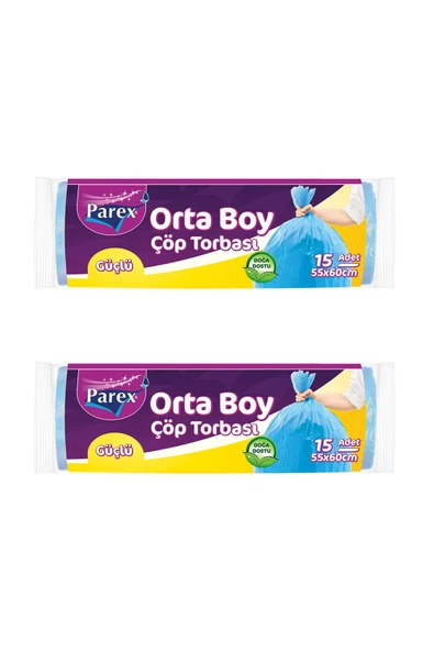 Güçlü Çöp Torbası Orta Boy 2 Paket