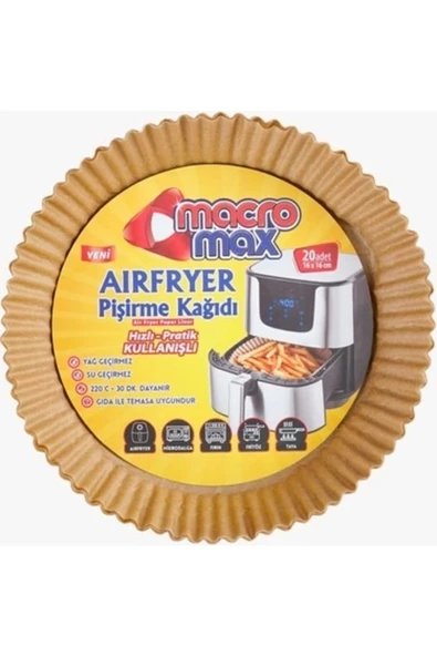 MACROMAX Airfryer Pişirme Kağıdı 20'li