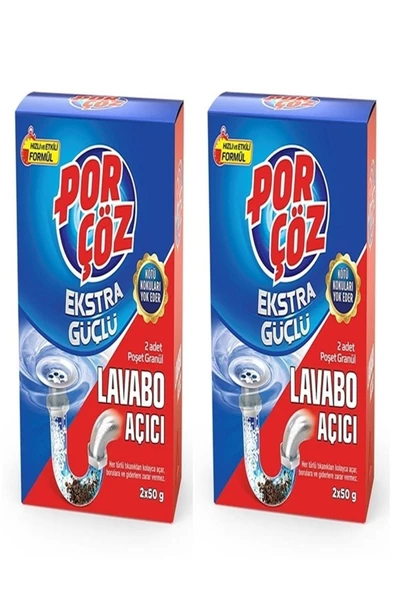 Lavabo Açıcı Granül 2 x 50 gr 2 Li Ekonomik Paket