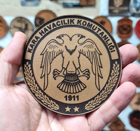 KARA HAVACILIK KOMUTANLIĞI  Deri PEÇ - Arma - Leather Patch - 2
