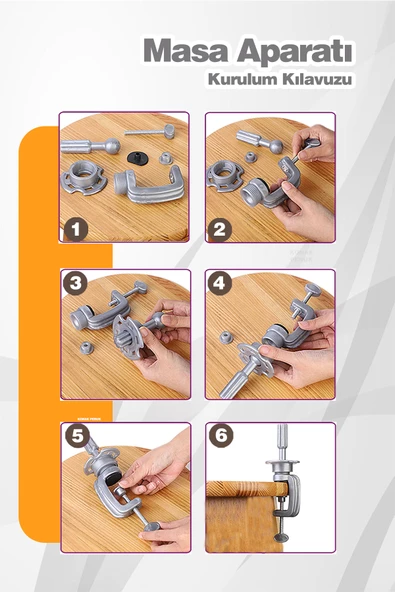 Kuaför Eğitim Mankeni - Kahverengi / Platin + Masa Aparatı + Örgü Seti + Topuz Süngeri