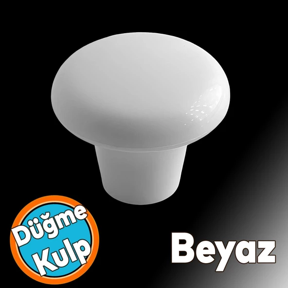 Mobilya Düğme Sert Plastik Beyaz Dolap Mutfak Dolabı Çekmece Dolap Kapak Kulpu Kulbu Kulp ürün görseli