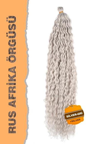 Rus Afro Dalgası Saç - Silver/Gri