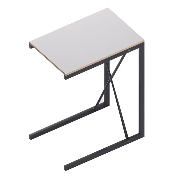 Eportatif C Sehpa Yan Sehpa Zigon Sehpa Beyaz 1411 - 6