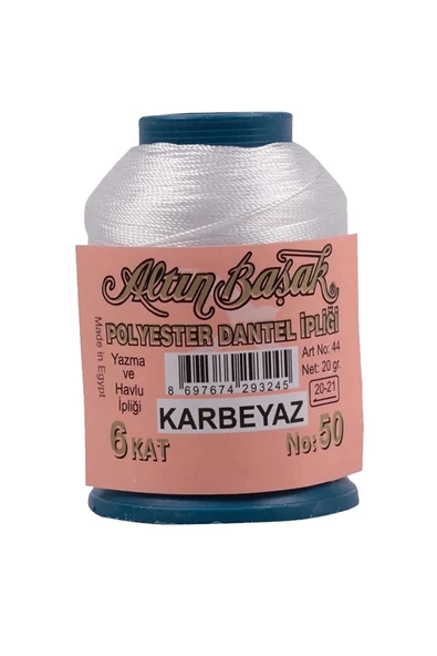 3 Adet Altınbaşak Oya ve Dantel İpi 20 gr - Royaleks - No: K.BEYAZ - 027 - 335 - 3