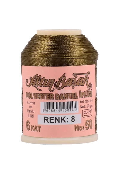 3 Adet Altınbaşak Oya ve Dantel İpi 20 gr - Royaleks - No: 008 - 3