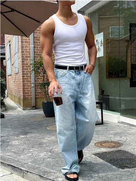 ERKEK FİTİLLİ KOLSUZ TİŞÖRT ATLET - 9