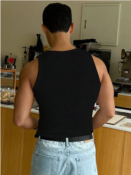 ERKEK FİTİLLİ KOLSUZ TİŞÖRT ATLET - 2