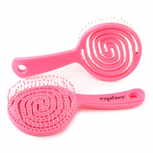 Topuzlu Saç Açma Fırçası - Pembe - JT9211
